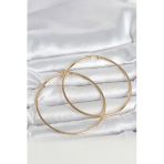 316L Çelik Gold Renk 70 Mm Kadın Halka Küpe
