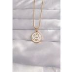 316L Çelik Gold Renk Beyaz Mineli Karışık Figürlü Tarot Kolye