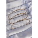 316L Çelik Gold Renk Dalgalı Model Bilezik Seti - TJ-BB6177