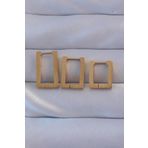 316L Çelik Gold Renk Dikdörtgen Küpe Seti - EBJ240807W25618