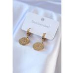 316L Çelik Gold Renk Göz İşleme Zirkon Taş Detay Kadın Küpe - TJ-BKP7702