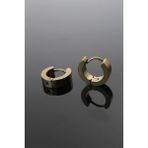 316L Çelik Gold Renk Halka Model Çift Küpe - Lisinya - 001-Renkli