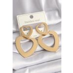 316L Çelik Gold Renk Kalp Model Kadın Küpe - Tj-Bkp9714