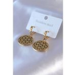 316L Çelik Gold Renk Lotus Model Kadın Küpe - TJ-BKP7680