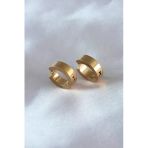 316L Çelik Gold Renk Sıkıştırmalı Erkek Küpe 5886