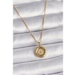 316L Çelik Gold Renk Zincir Gold Altın Model Kadın Kolye - Tj-Bko9572