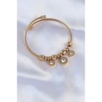 316L Çelik Gold Renk Zirkon Taşlı Cartier Model Charm Bileklik - EBJ240613W24947 BB6089