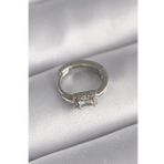 316L Çelik Gümüş Renk Kare Zirkon Taşlı Tragus Piercing - Tj-Pr1309