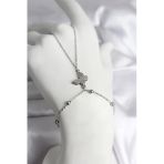 316L Çelik Gümüş Renk Kelebek Model Kadın Şahmeran - Tj-Sn733