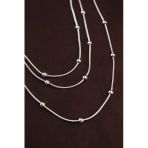 316L Çelik Gümüş Renk Minimal Topçuk Model Çoklu Kolye 5886