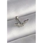 316L Çelik Gümüş Renk Zirkon Taş Detay Kanat Model Tragus Piercing Eb-53-Vice/(1395) 1013