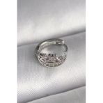 316L Çelik Gümüş Renk Zirkon Taşlı Ay Yıldız Model Tragus Piercing 5886