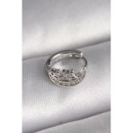 316L Çelik Gümüş Renk Zirkon Taşlı Ay Yıldız Model Tragus Piercing Vice1395 3634