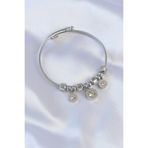 316L Çelik Gümüş Renk Zirkon Taşlı Cartier Model Charm Bileklik - EBJ240613W24948 BB6090