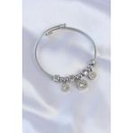 316L Çelik Gümüş Renk Zirkon Taşlı Cartier Model Charm Bileklik - EBJ240613W24948