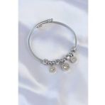 316L Celik Gumus Renk Zirkon Tasli Cartier Model Charm Bileklik - Tj-Bb6090