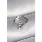 316L Çelik Gümüş Renk Zirkon Taşlı Kelebek Model Tragus Piercing - Tj-Pr1329