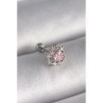 316L Çelik Gümüş Renk Zirkon Taşlı Tragus Piercing - Tj-Pr1231