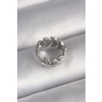 316l Çelik Gümüş Renk Zirkon Taşlı Yaprak Model Tragus Piercing