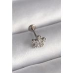 316l Çelik Gümüş Renk Zirkon Taşlı Yıldız Model Tragus Piercing