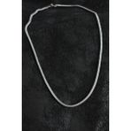 316L Çelik Oval Italyan Zincir Model Gümüş Renk Erkek Kolye - Lisinya - 001-Renkli