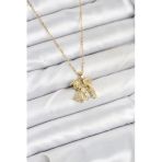316L Çelik Zincir Gold Renk Erkek Kız Model Kadın Kolye (Timya/1395) 194874