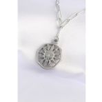 316L Çelik Zincir Gümüş Renk Güneş Kolye