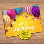 3199 Happy Birthday Balonlar Çocuklara Özel Puzzle Yapboz Tablo