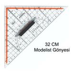 32 Cm Geoderik Modelist Santimli Gönyesi - Geoderek Ölçekli Gönye