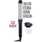 32 mm Seramik Kaplama Xl Saç Maşası (Ayarlanabilir Isı , 1 Adet Hediye Eldiven , 20 cm Ekstra Uzun Başlık)