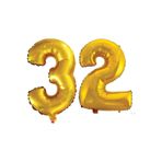 32 Yaş Sayı Folyo Balon Gold 40 İnç 100 cm