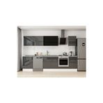 320X210 Cm High Gloss Mutfak Dolabı M-E90S60S50-3 High Gloss | Antrasit - Suntalam