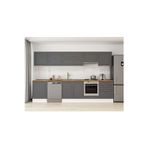320X210 Cm Klasik Mebran Mutfak Dolabı Beyaz Beyaz M-E80S60S60-1 Mebran | Antrasit - Mdf