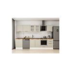320X210 Cm Klasik Mebran Mutfak Dolabı Beyaz M-E90S60S50-3 Mebran | Kumtaşı - Suntalam