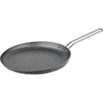 3234 - Tek Parça, Bio Granit, Ergonomik, Yapıştırmaz 24 cm Krep Tavası Gri Gövde, Platin Detay - --