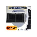 325 Watt Yarı Esnek Güneş Paneli Half Cut Monokristal Solar Güneş Paneli Karavan Tekne