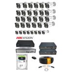 32'li 5MP IP Kamera Seti PoE | Hikvision NVR İç/Dış Mekan Gece Görüş Ses Kayıt Mobil İzleme 6TB Set
