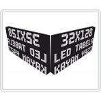 32X128CM Çift Taraflı LED Tabela Kayan Yazı Wifi (Telefondan Yazı Değiştirme) - Beyaz