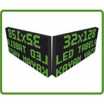 32X128CM Çift Taraflı LED Tabela Kayan Yazı Wifi (Telefondan Yazı Değiştirme) - Yeşil