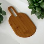 33-15 cm Bambu Oval Kesim Tahtası Bambu Sunum Tahtası Ahşap Sunum Tahtası