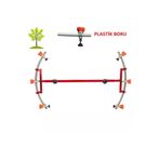 3+3 Başlıklı Hilal Tip İlaçlama Makina Aparatı Plastik Boru