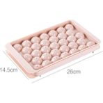 33 Top-Pembe 33/18 Buz Topu Kalıbı Silikon Yuvarlak Buz Topları Makinesi Viski Kokteyl Buz Küpü Kalıp Tepsi Kapaklı Kutu Mutfak Aksesuarları Araçları (Yurt Dışından) - Renkli