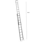 3+3 Toplam 6 Metre Endüstriyel Alüminyum Sürgülü (Ptt) Merdiveni - Seçenek 1