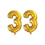 33 Yaş Sayı Folyo Balon Gold 40 İnç 100 cm