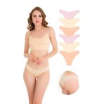 330 Kadın Dikişsiz Lazer Brazilian 6'lı Külot Paketi, V2- Pudra x2, Ten x2, Kapuçino x2, S-M