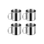 330 Ml Katlanır Kahve Kamp Bardağı, 4 Adet Set