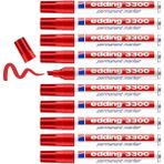 3300 Permanent Markör - Kırmızı - 10 Kalem - 1-5 mm Kesik Uçlu - -- - Option-1