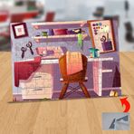 330991008 Dağınık Çalışma Masası 99 Parça Puzzle Yapboz Tablo
