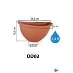 3,4 Litre Beyaz Yarım Duvar Dekoratif Balkon Saksısı Bahçe Duvarı Mat Plastik Saksı