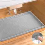 34 "x 22" Dolap Koruyucu için Suya Dayanıklı Lavabo Altı, Mutfak ve Banyo için Silikon Lavabo Matı, Kolay Temizlenebilir Mutfak Dolabı Astar Lavabo Altında Sızıntılar için Damlama Tepsisi